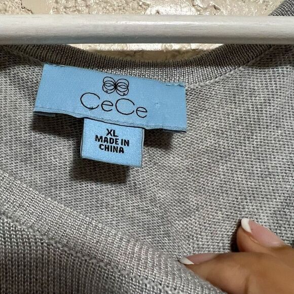 Cece Gray Bell Sleeve Sweater dress XL - Picture 3 of 5